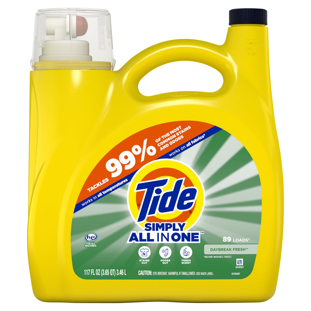 Tide Simply Liquid Laundry Detergent Daybreak Fresh 117 fl oz 89 Loads