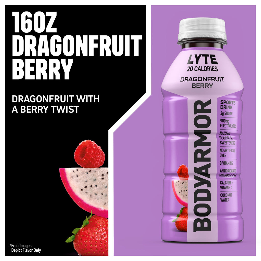 BODYARMOR Lyte Dragonfruit Berry Electrolyte Sports Drink 16 fl oz Bottle