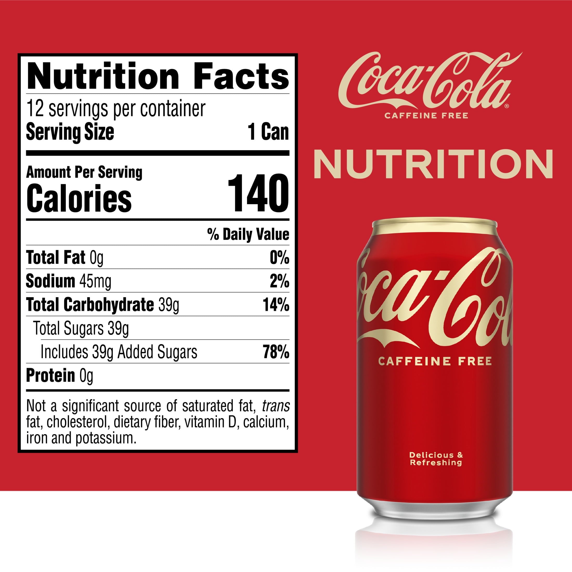Caffeine-Free Soda Pop Fridge Pack Cans 12 Fl Oz Coca-Cola