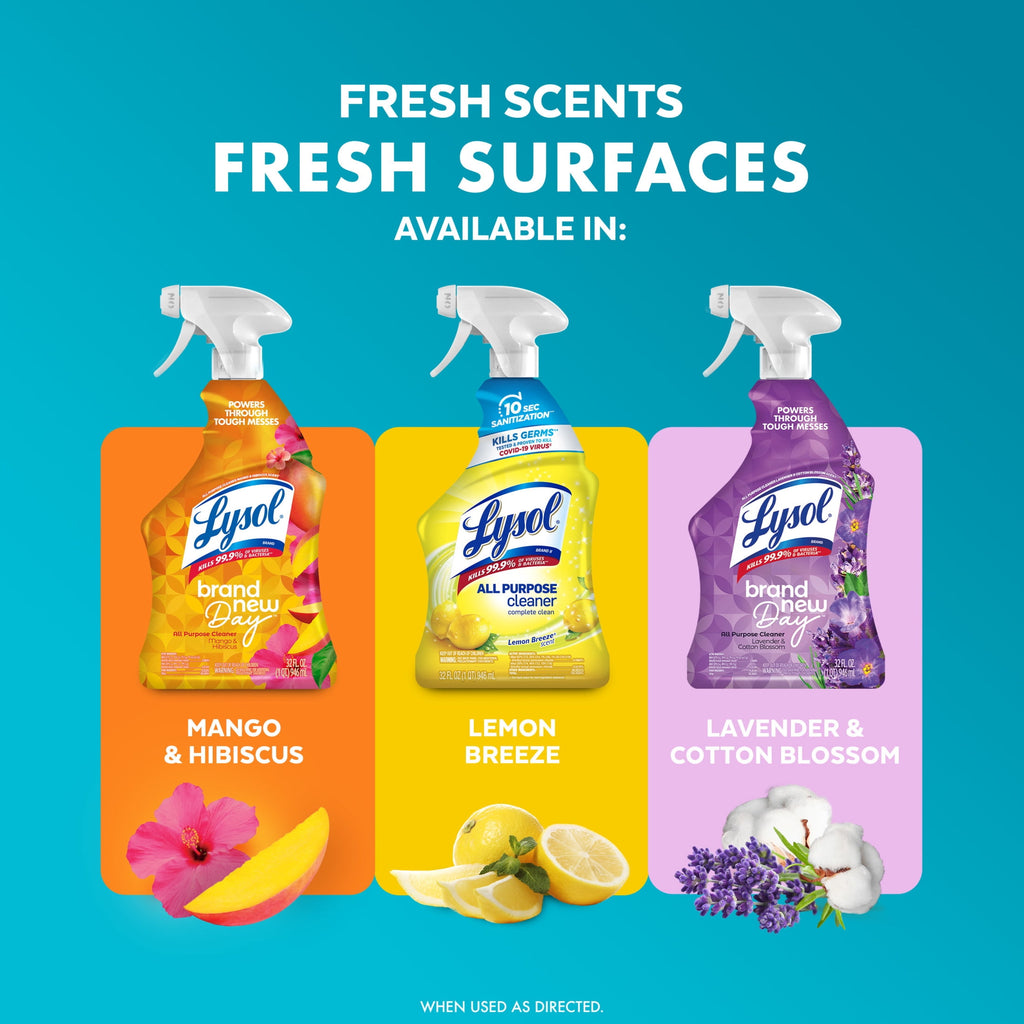Lysol All-Purpose Cleaner Sanitizing Disinfecting Spray Coconut & Sea Minerals Scent 32 fl oz