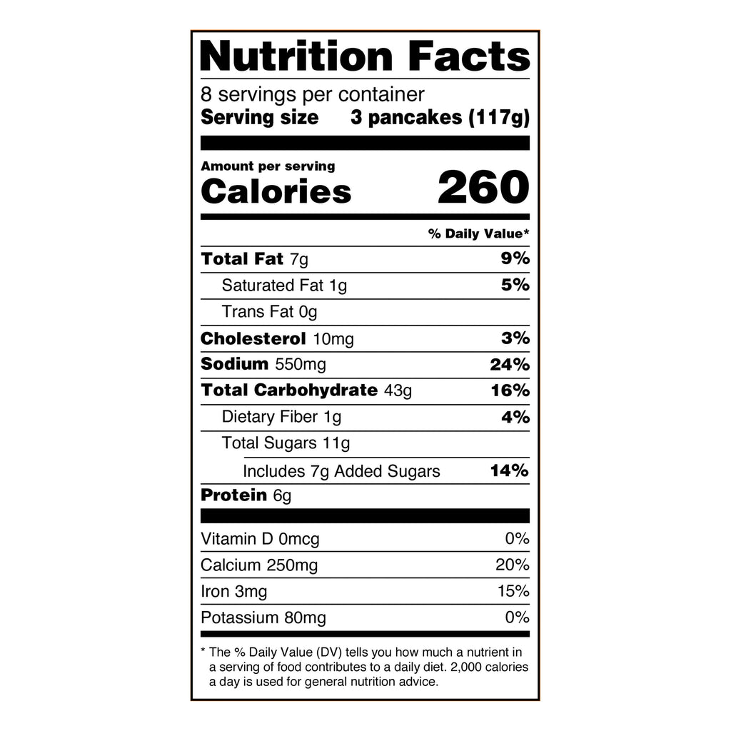 Great Value Buttermilk Pancakes 33 Oz 24 Count Frozen