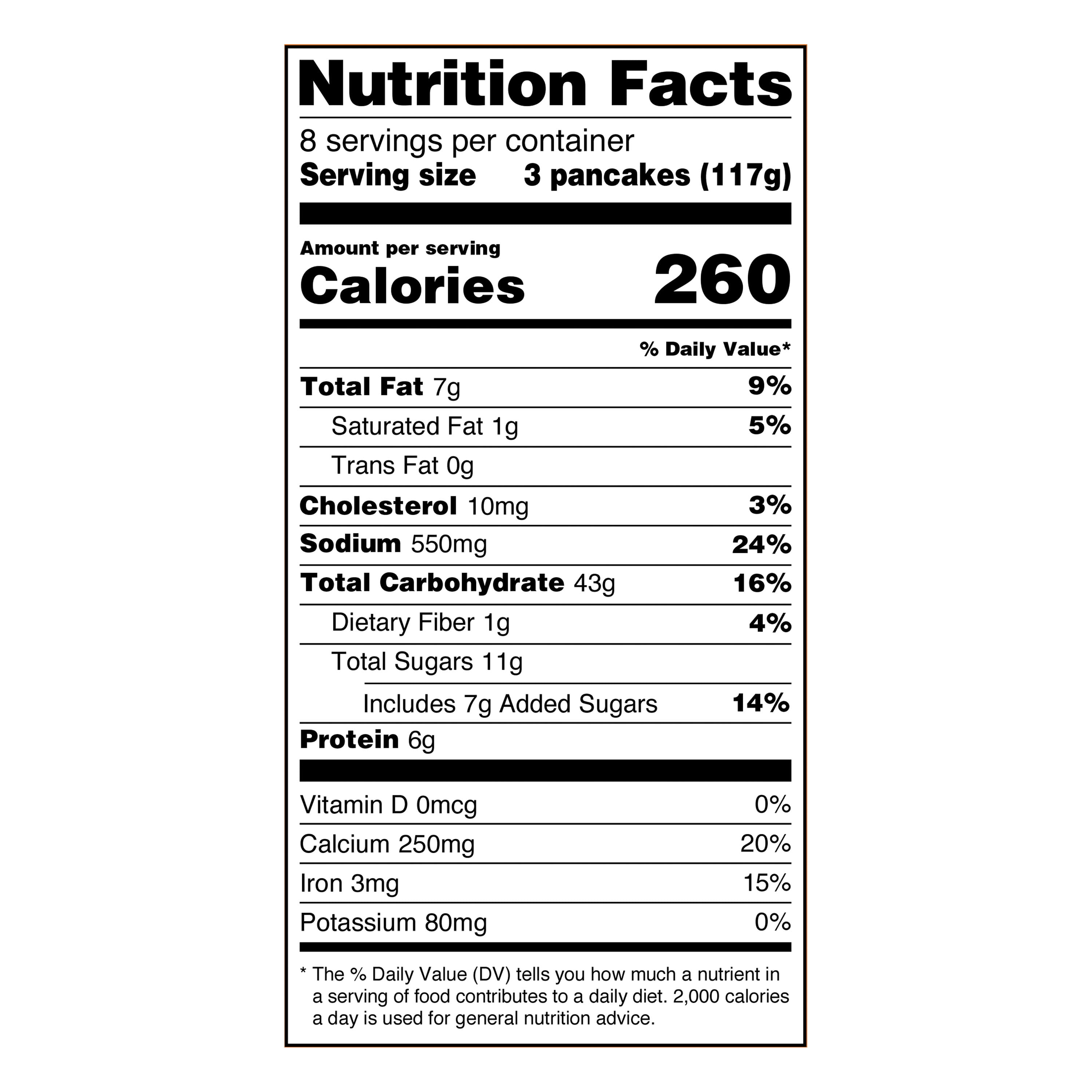 Great Value Buttermilk Pancakes 33 Oz 24 Count Frozen