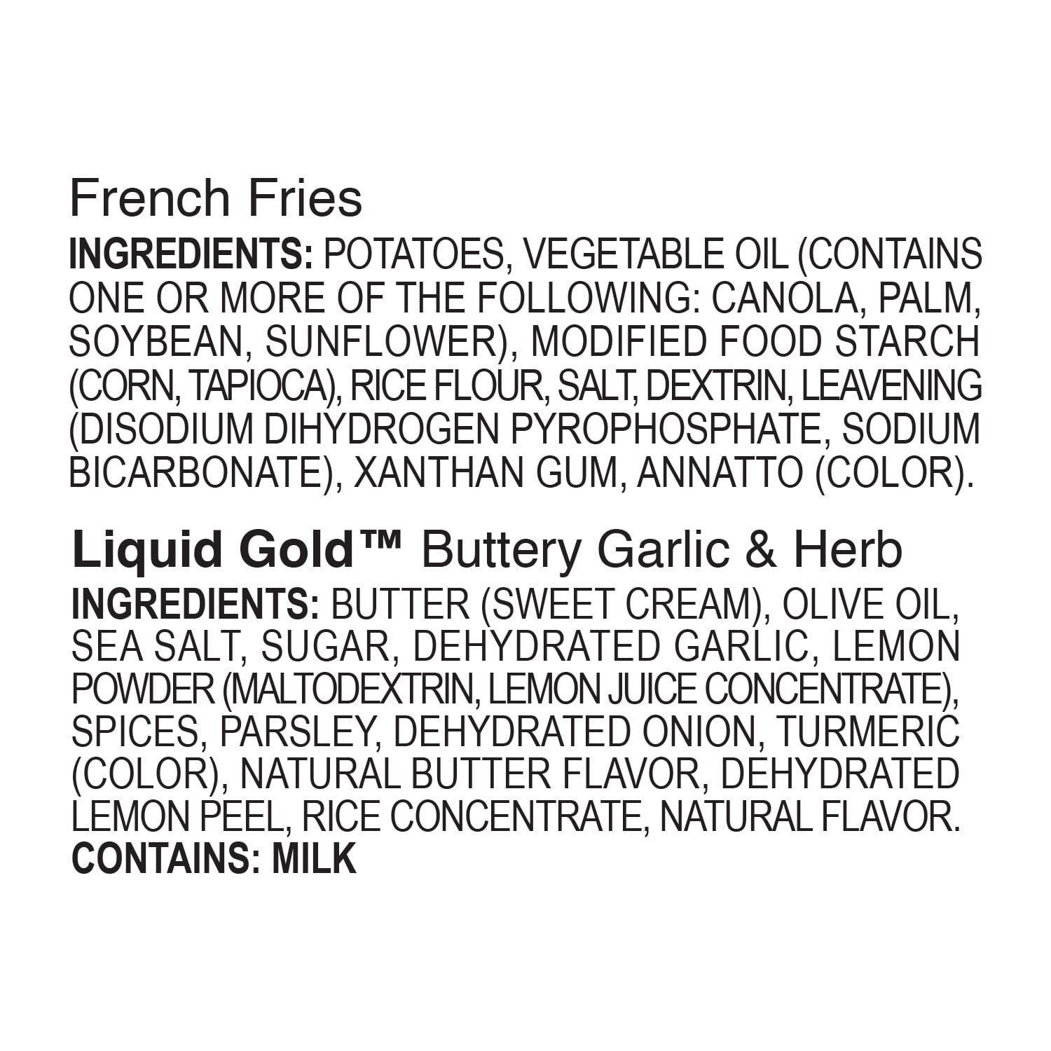 Kinder's Buttery Garlic and Herb Frozen Crispy Fries 18 Oz