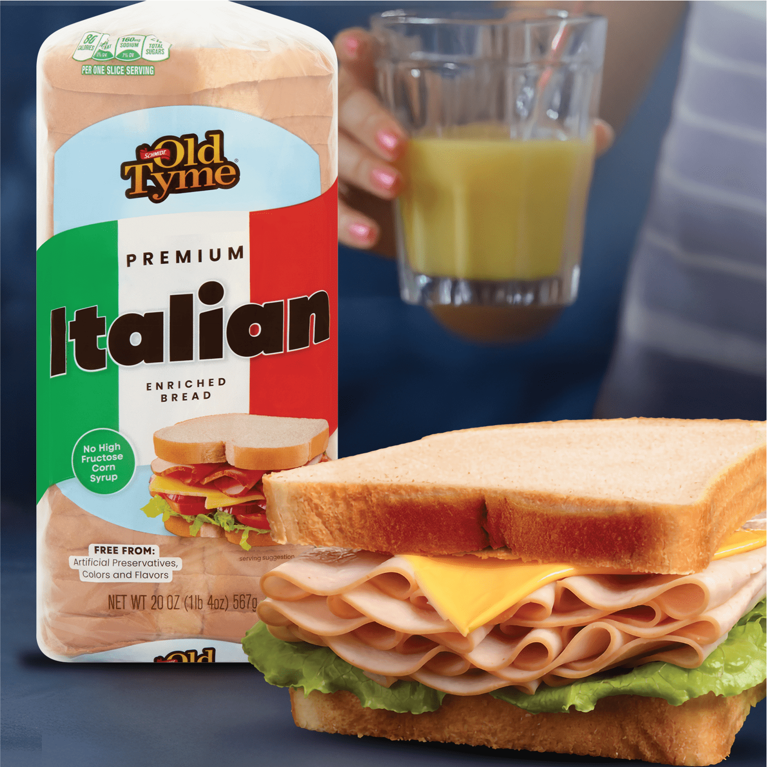 Old Tyme Premium Italian Enriched Bread Loaf 20 Oz