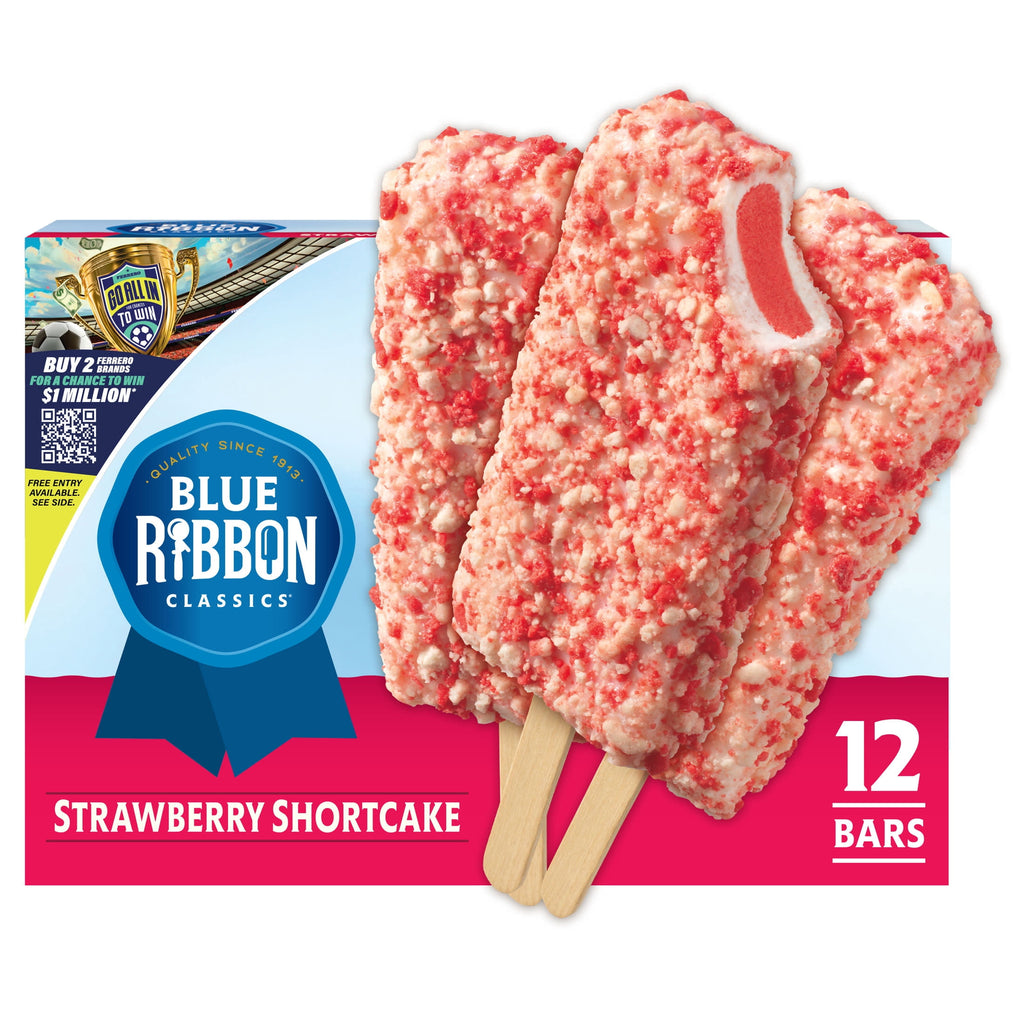 Blue Ribbon Classics Strawberry Shortcake Frozen Dessert Bars 12 Count 36 Fl Oz