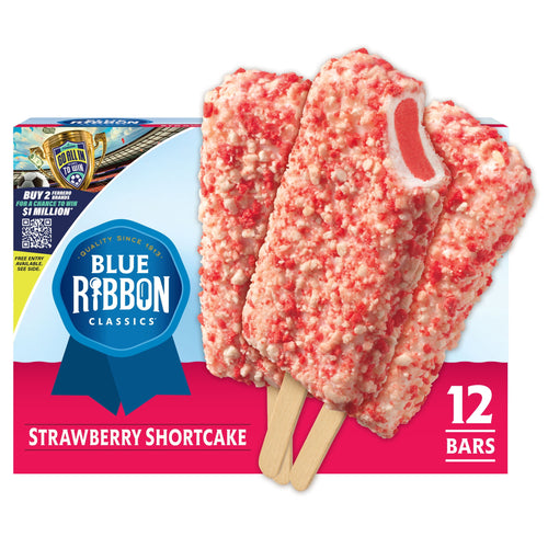 Blue Ribbon Classics Strawberry Shortcake Frozen Dessert Bars 12 Count 36 Fl Oz