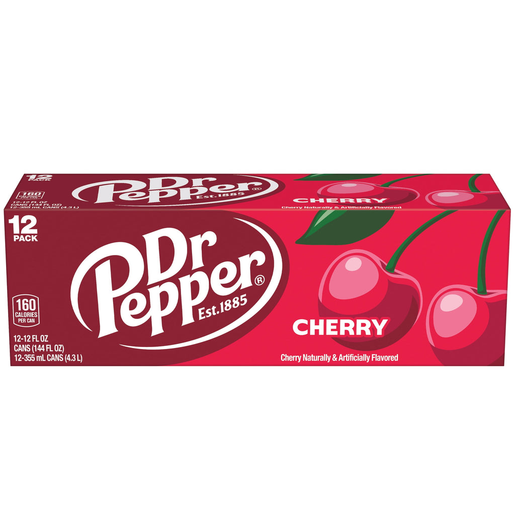 Cherry Soda Pop Cans 12 Fl Oz 12 Pack Dr Pepper