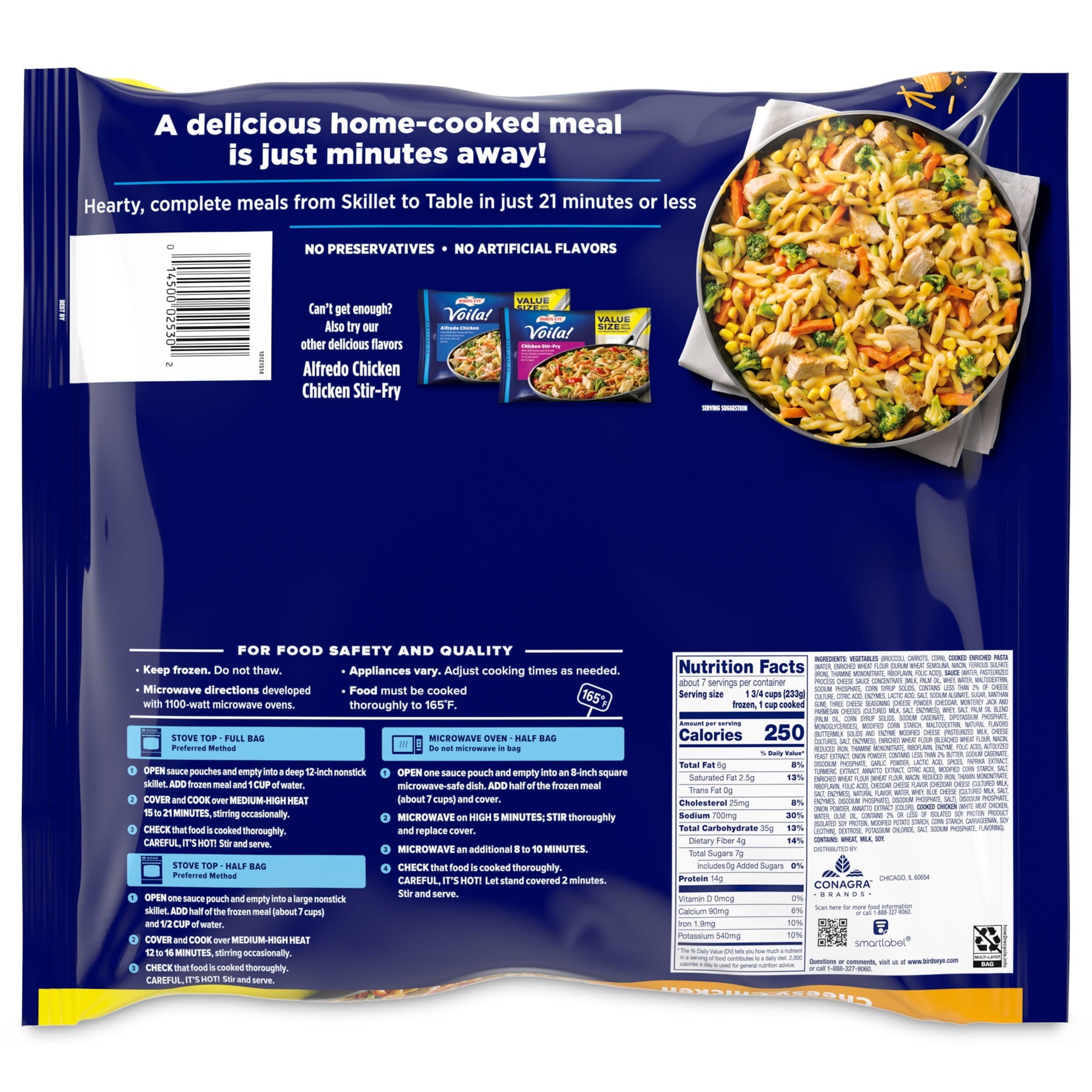 Birds Eye Voila Cheesy Chicken Frozen Meal 60 Oz