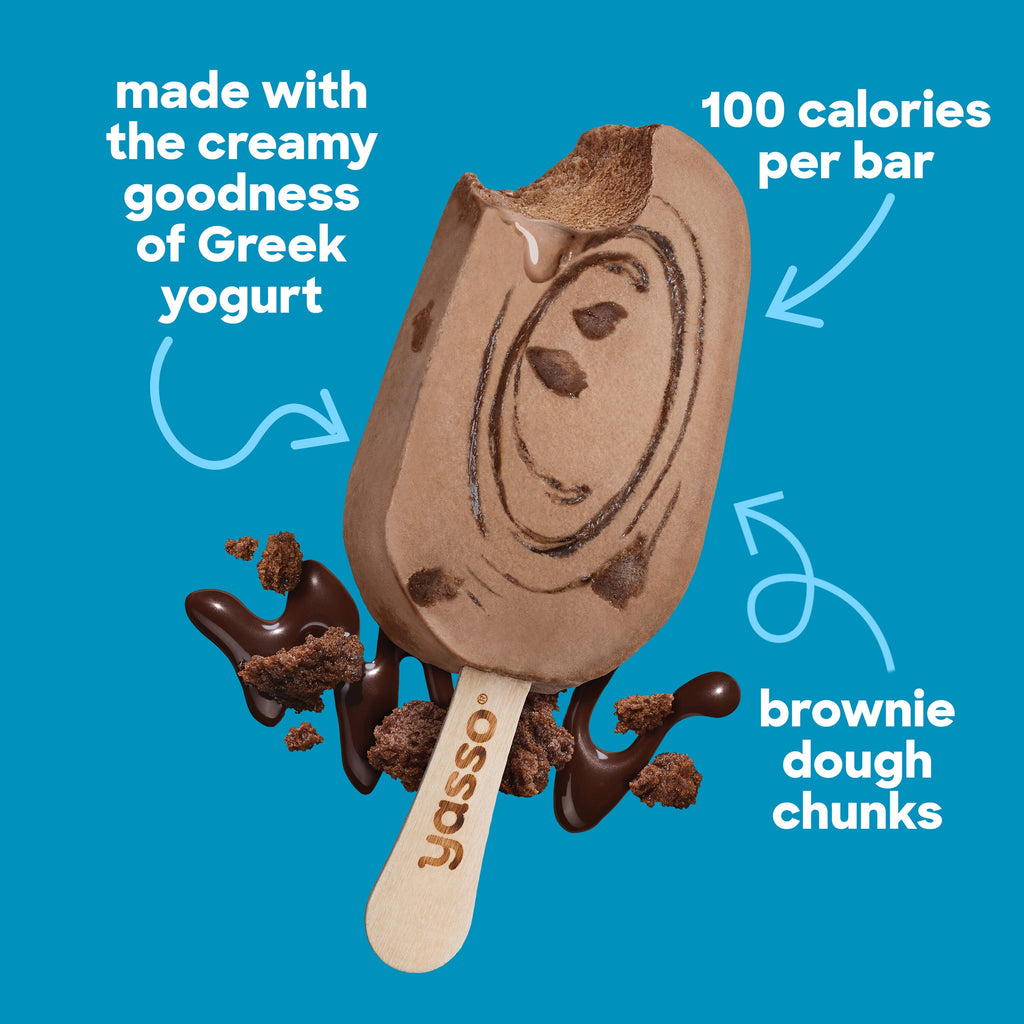 Yasso Greek Yogurt Creamy Fudge Brownie Ice Cream Bars 4 Count 14 Fl Oz Box