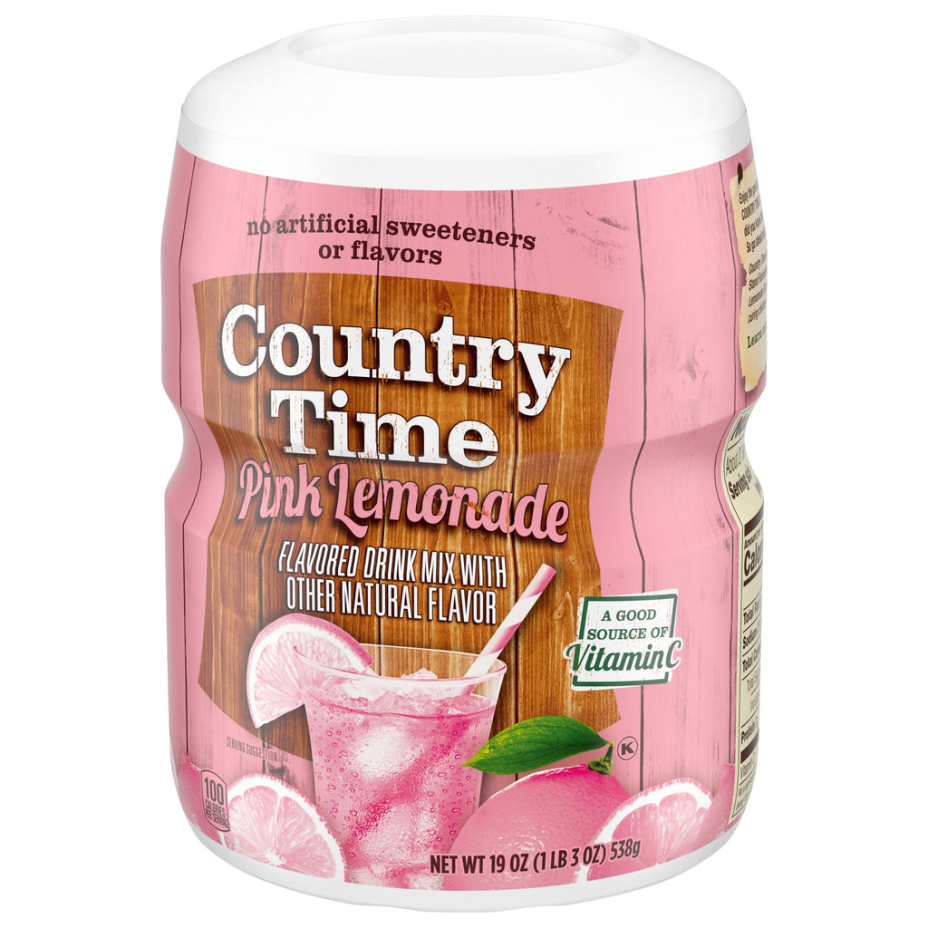 Country Time Pink Lemonade Naturally Flavored Powdered Drink Mix 19 oz