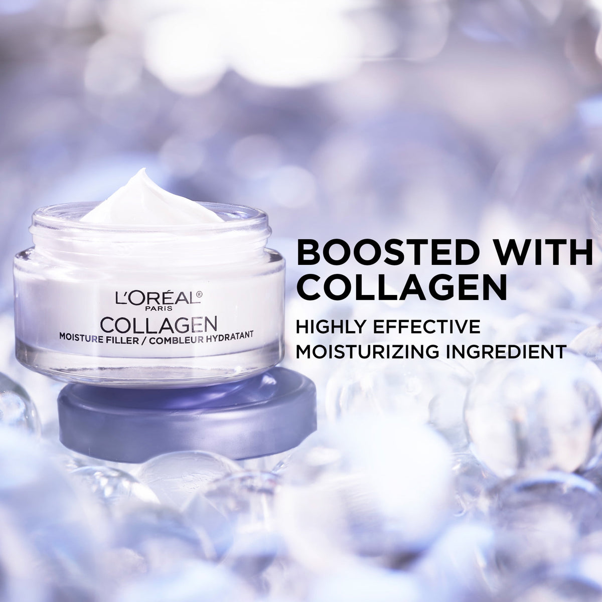 L'Oreal Paris Collagen Moisture Filler Face Cream Anti-Aging Moisturizer for Wrinkles 48HR Hydration 1.7 oz