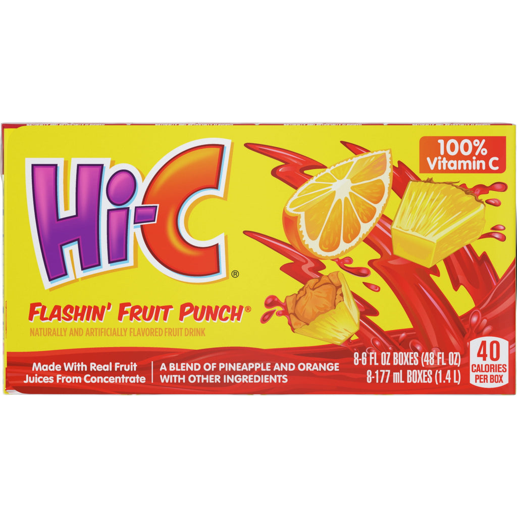Hi-C Flashin' Fruit Punch Juice Drink 6 fl oz 8 Pack