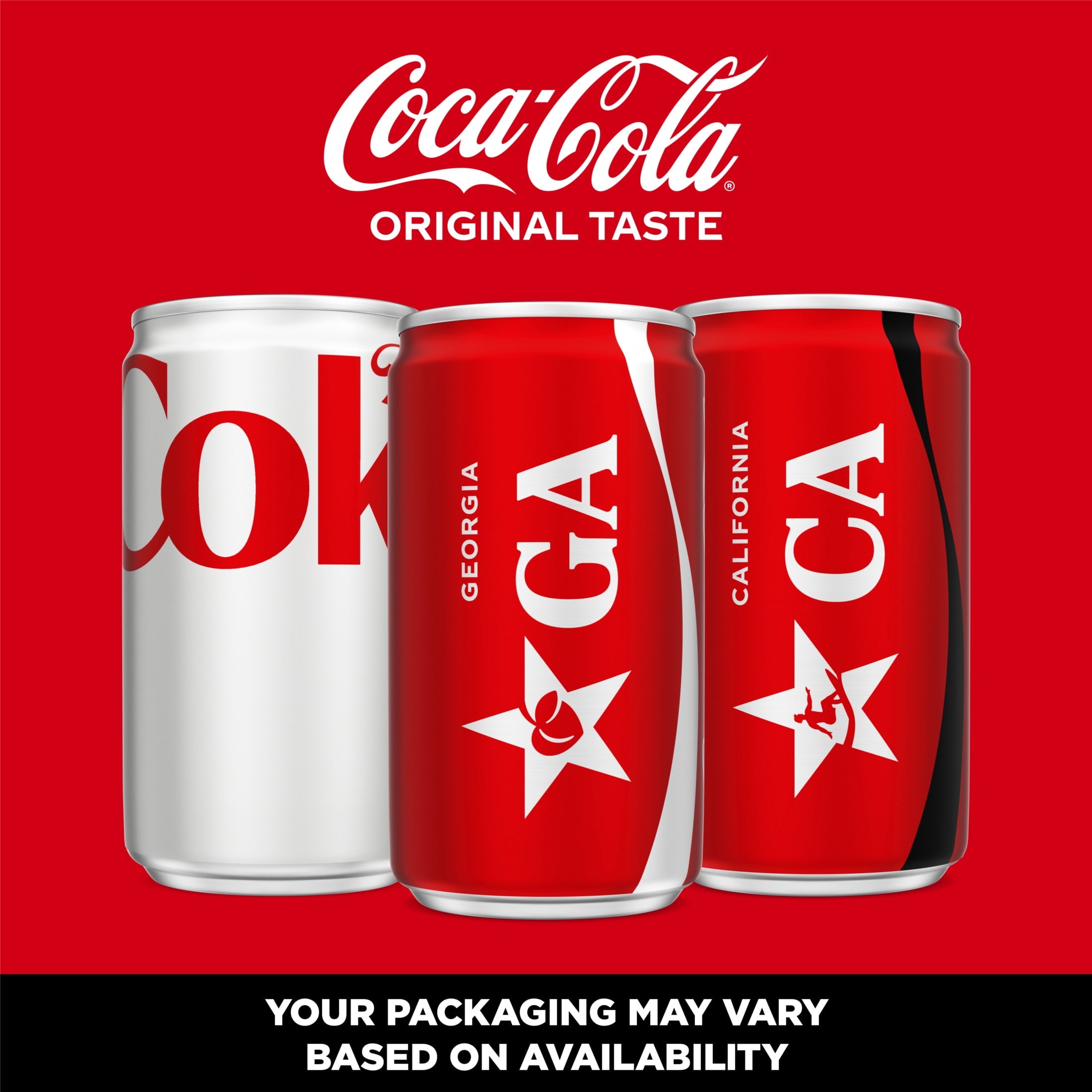 Soda Pop Mini Cans 7.5 Fl Oz 6 Pack Coca-Cola