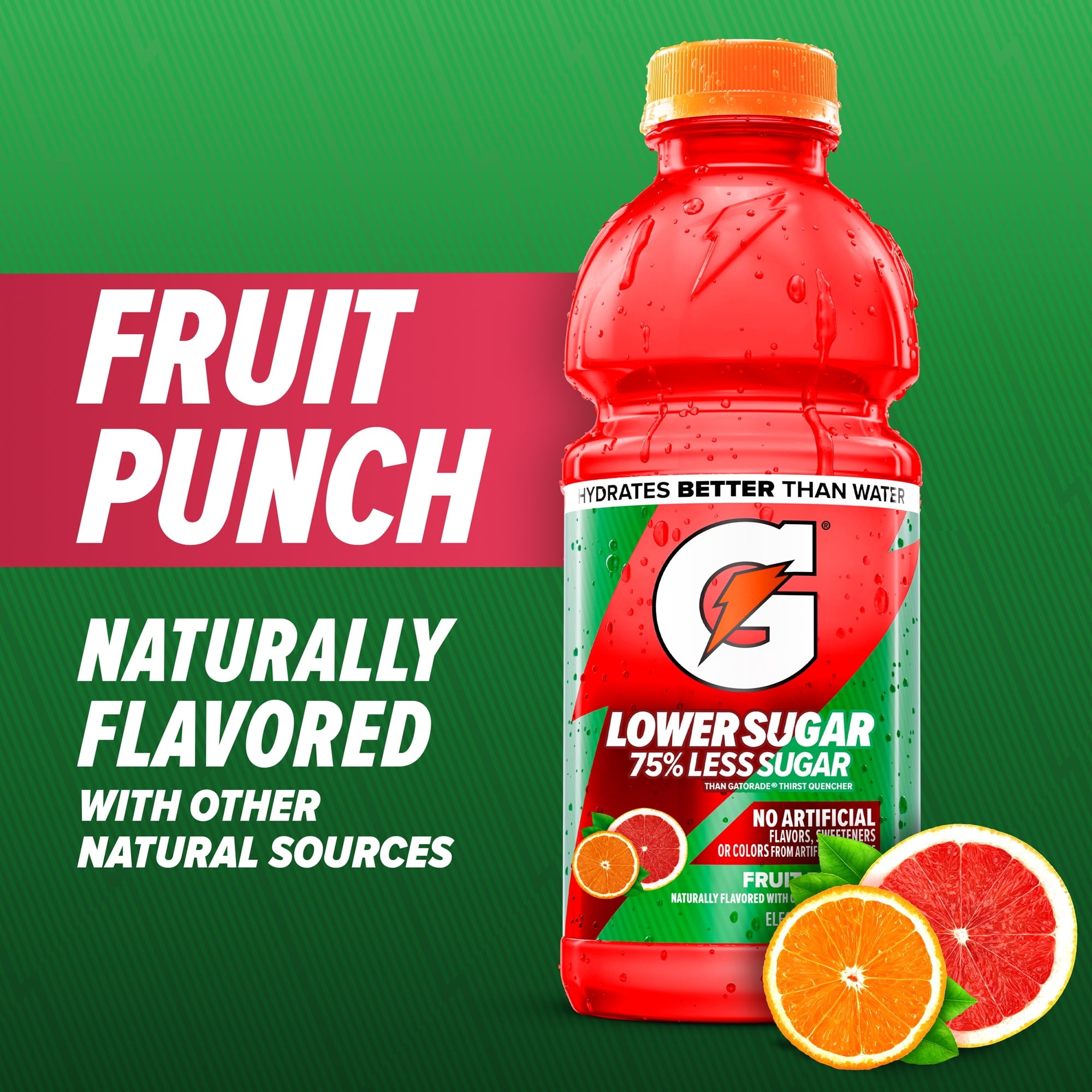 Gatorade Lower Sugar Electrolyte Sports Drink 12 fl oz Bottles (12 Pack)
