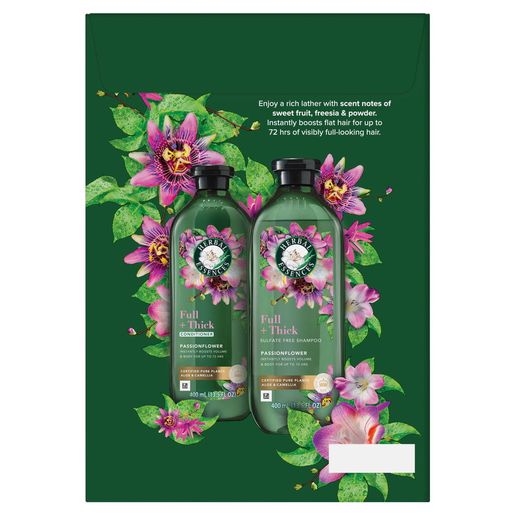 Herbal Essences Full + Thick Passionflower Shampoo and Conditioner Dual Pack 27 fl oz
