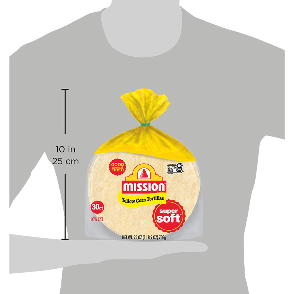 Super Soft Yellow Corn Tortillas 30 Count Mission