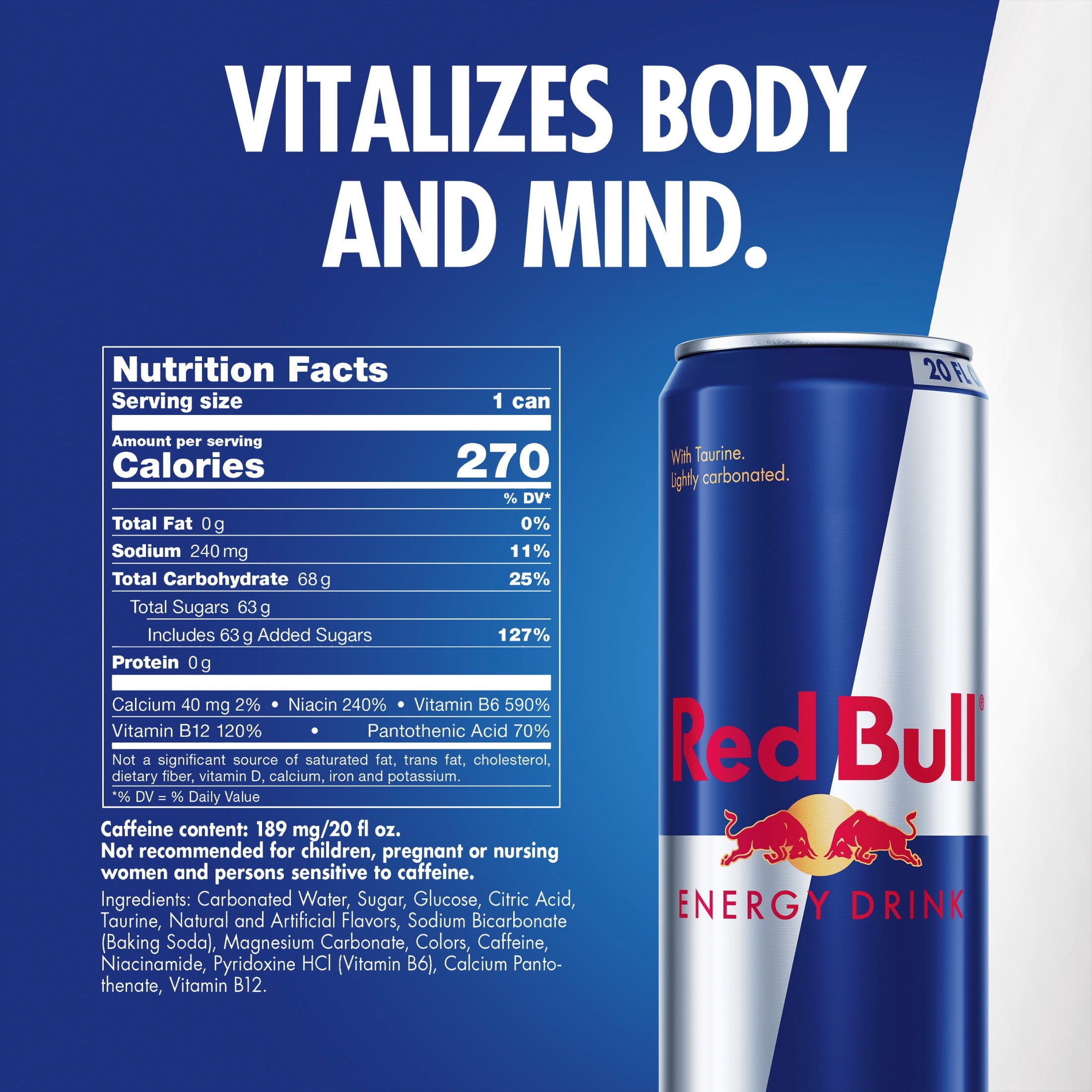 Red Bull Energy Drink 20 fl oz Single Can