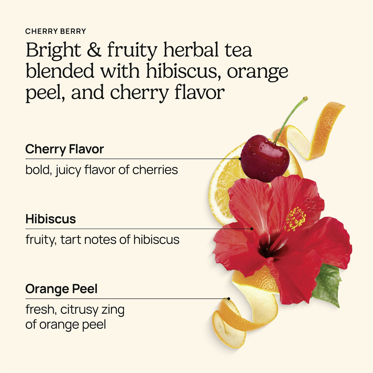 Yogi Cherry Berry Caffeine-Free Organic Herbal Tea Bags 16 Count