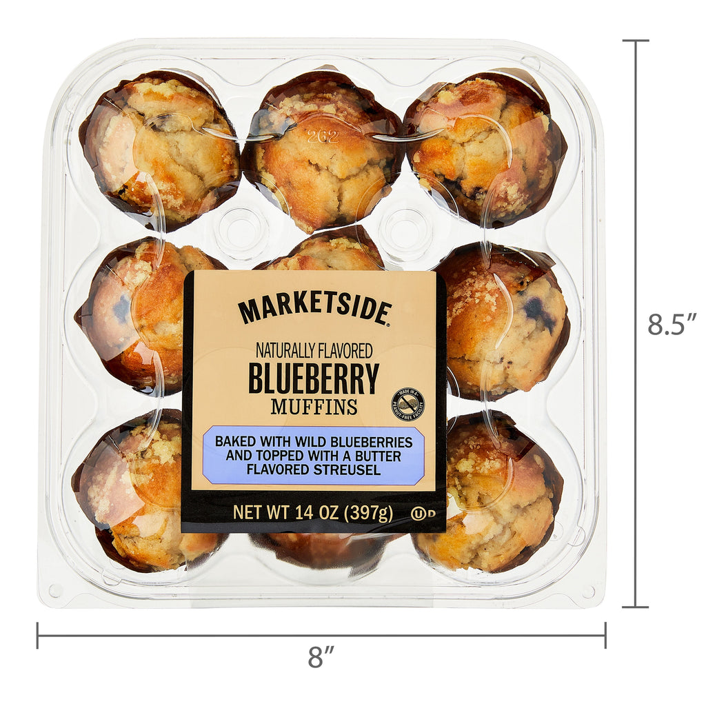Blueberry Muffins 14 Oz 9 Count Marketside