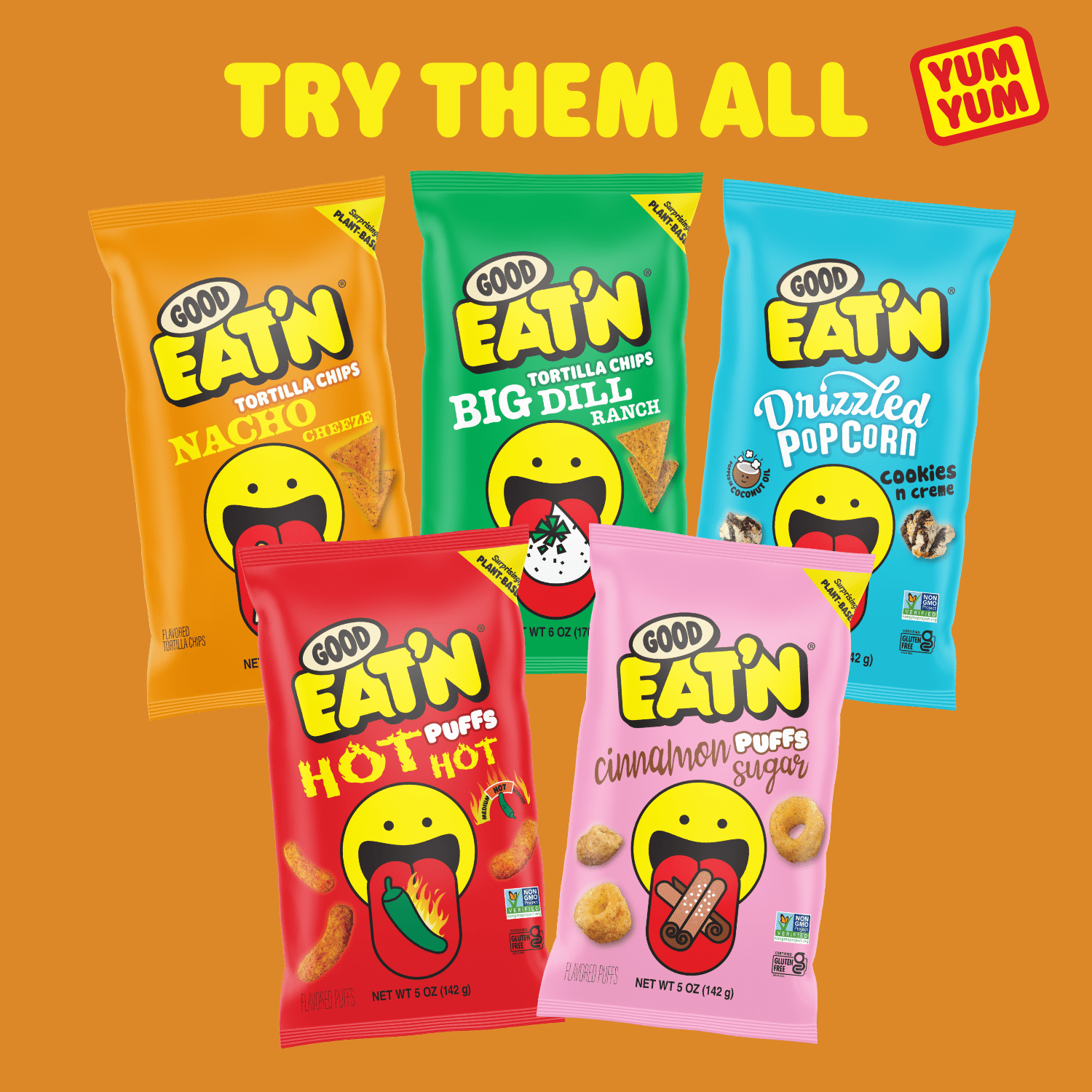 Nacho Cheeze Flavored Tortilla Chips 6 Oz Good Eat'n