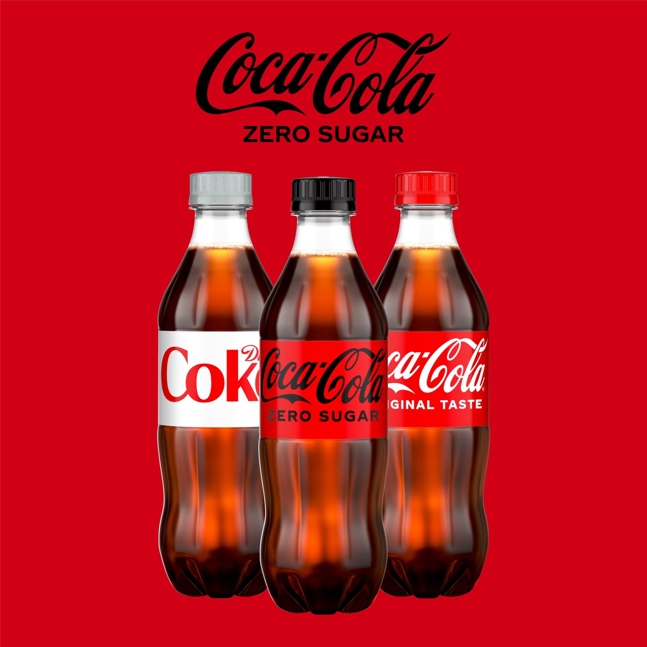 Zero Sugar Soda Pop Bottles 16.9 Fl Oz 6 Pack Coca-Cola