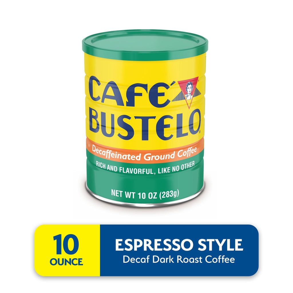 Café Bustelo Decaffeinated Medium Dark Roast Ground Coffee 10 oz Canister