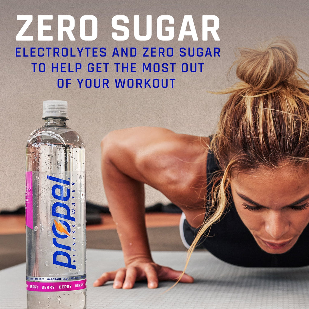 Propel Electrolyte Enhanced Water Grape Zero Calorie Sports Drink 16.9 fl oz Bottles (12 Pack)