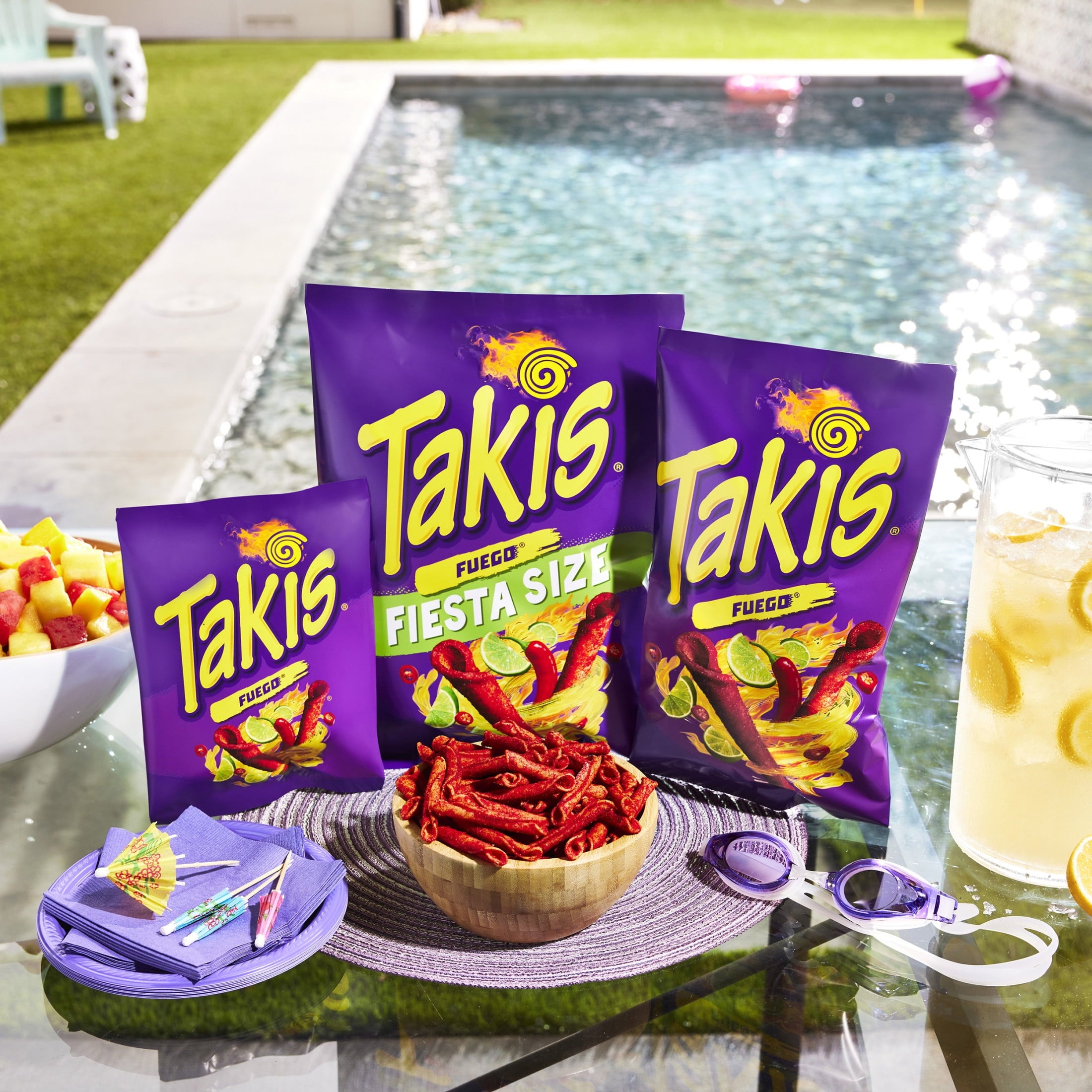 Hot Chili Pepper & Lime Flavored Rolled Tortilla Chips 17 Oz Takis