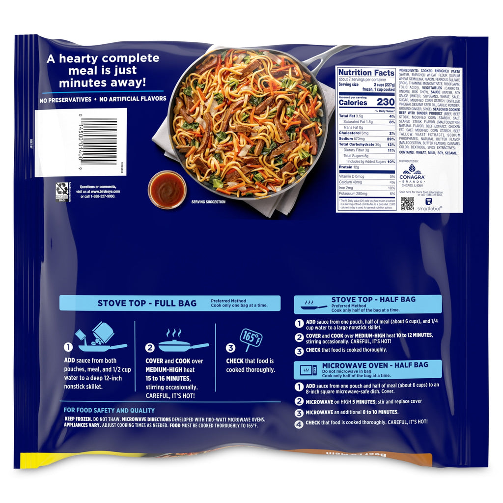 Birds Eye Voila Beef Lo Mein Skillet Meal Frozen 54 Oz