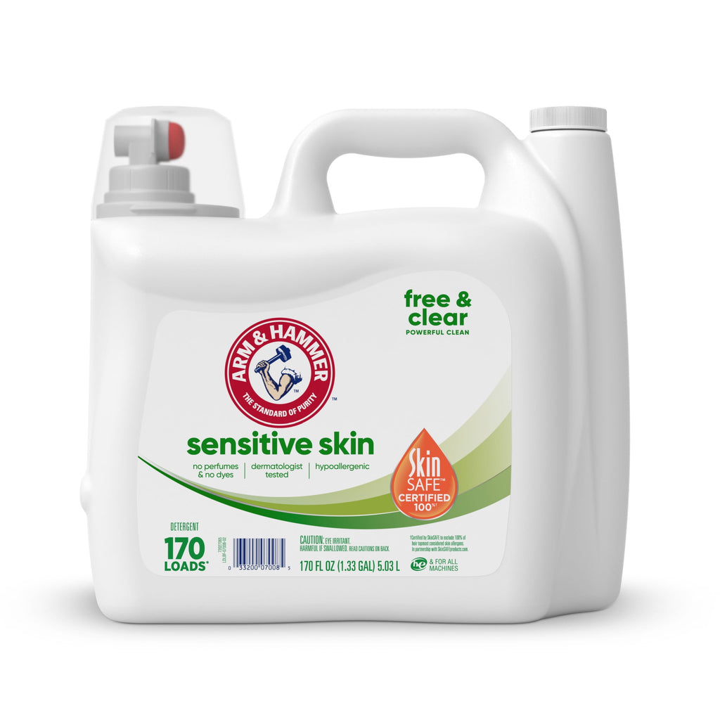 ARM & HAMMER Sensitive Skin Free & Clear Liquid Laundry Detergent 170 fl oz 170 Loads