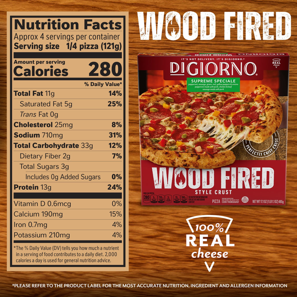 DiGiorno Supreme Wood Fired Style Crust Frozen Pizza 17.1 Oz