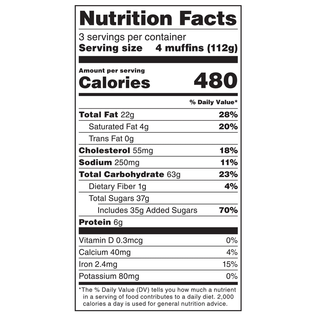 Baked Mini Blueberry Muffins 11.8 Oz 12 Count Freshness Guaranteed