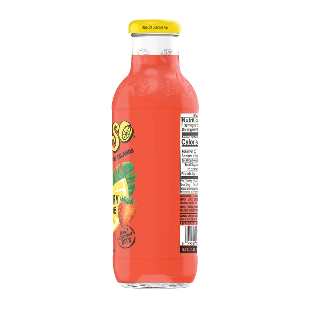 Calypso Strawberry Lemonade Juice Drink 16 fl oz Bottle