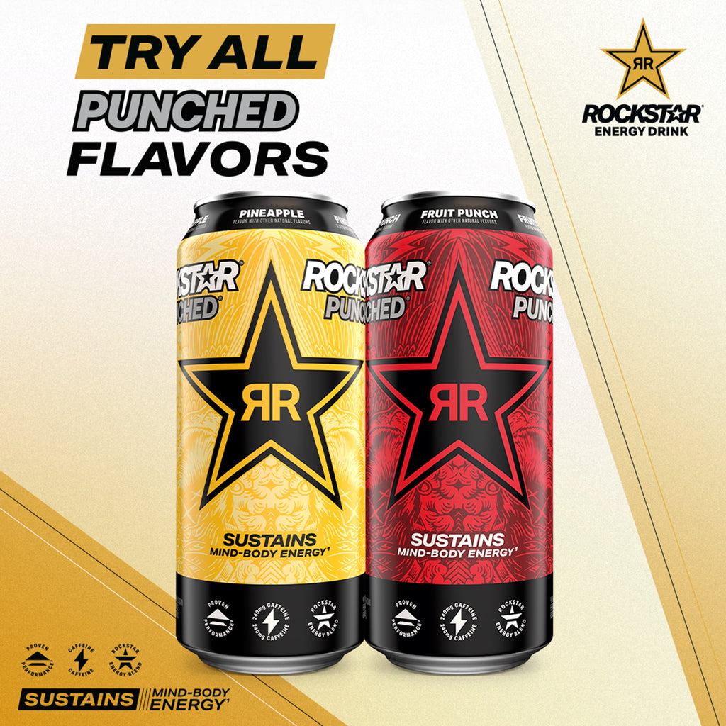 Rockstar Punched Fruit Punch Energy Drink 16 fl oz Single Can