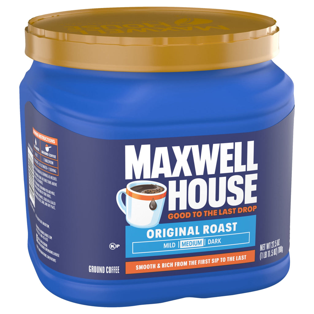 Maxwell House Original Roast Naturally Caffeinated Medium Roast Ground Coffee 27.5 oz Canister