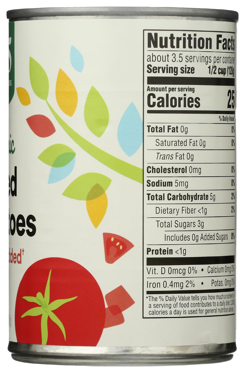 Organic Diced Tomatoes No Salt Added 14.5 Oz 365 By Whole Foods Market