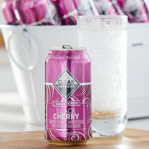 Clear American Black Cherry Sparkling Water 12 fl oz 12 Count