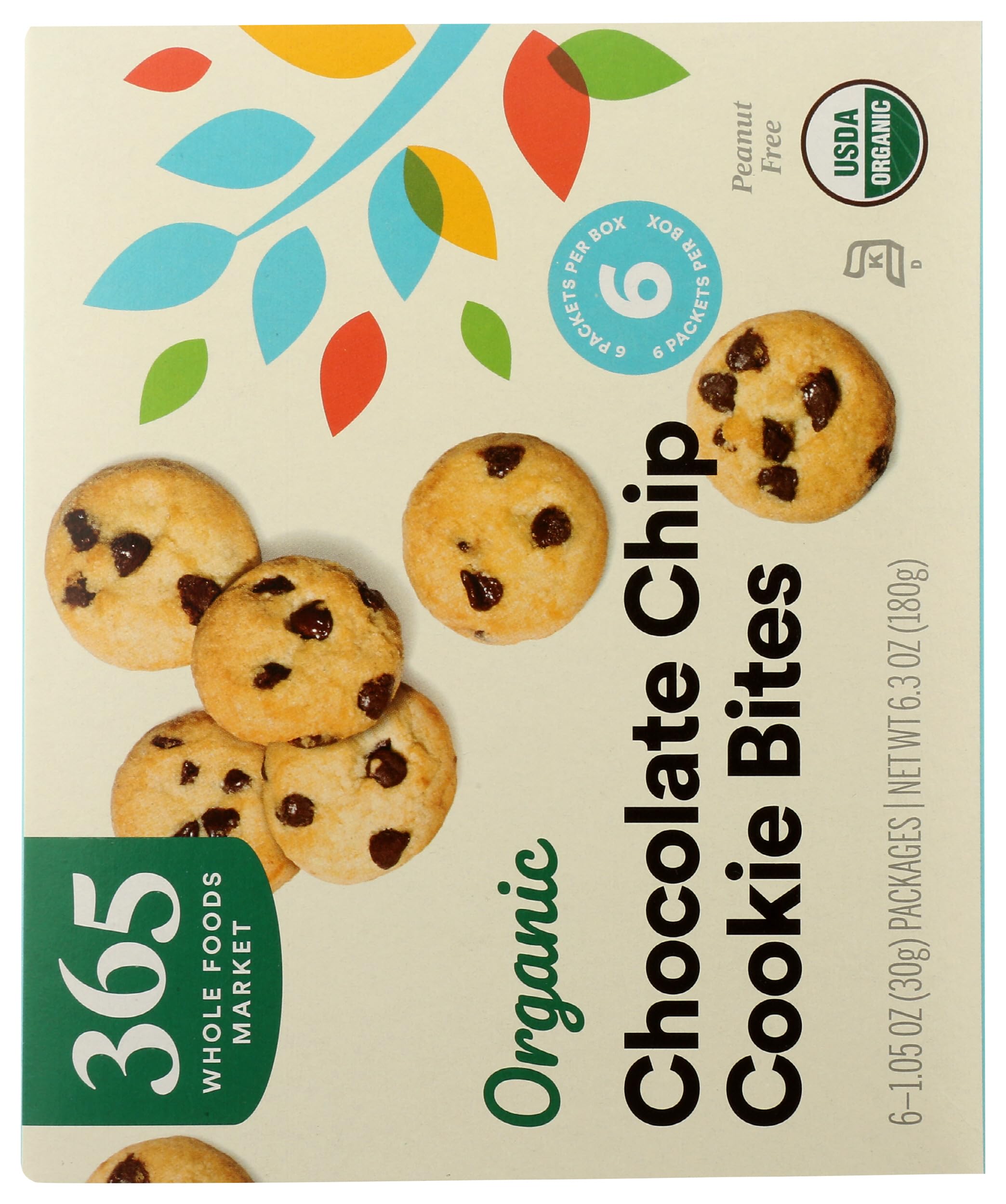 Organic Chocolate Chip Cookie Bites 6.3 Oz 1 Count 365 By Whole Foods Market