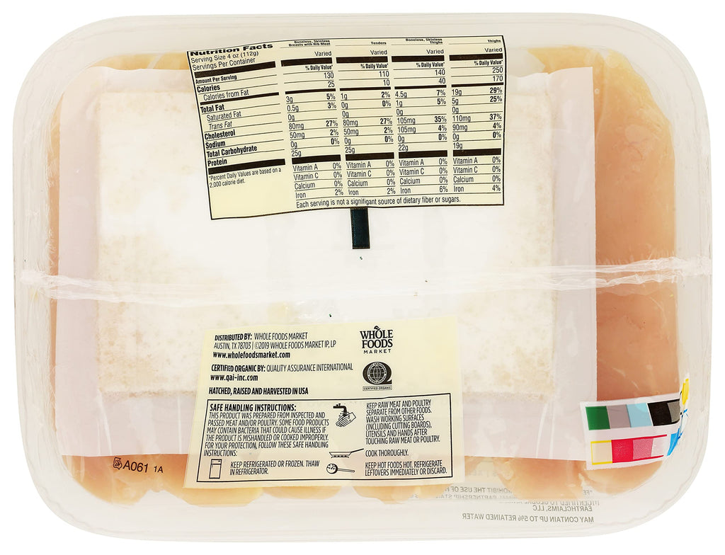 Organic Chicken Breast Tenderloin 1 Lb 365 By Whole Foods Market