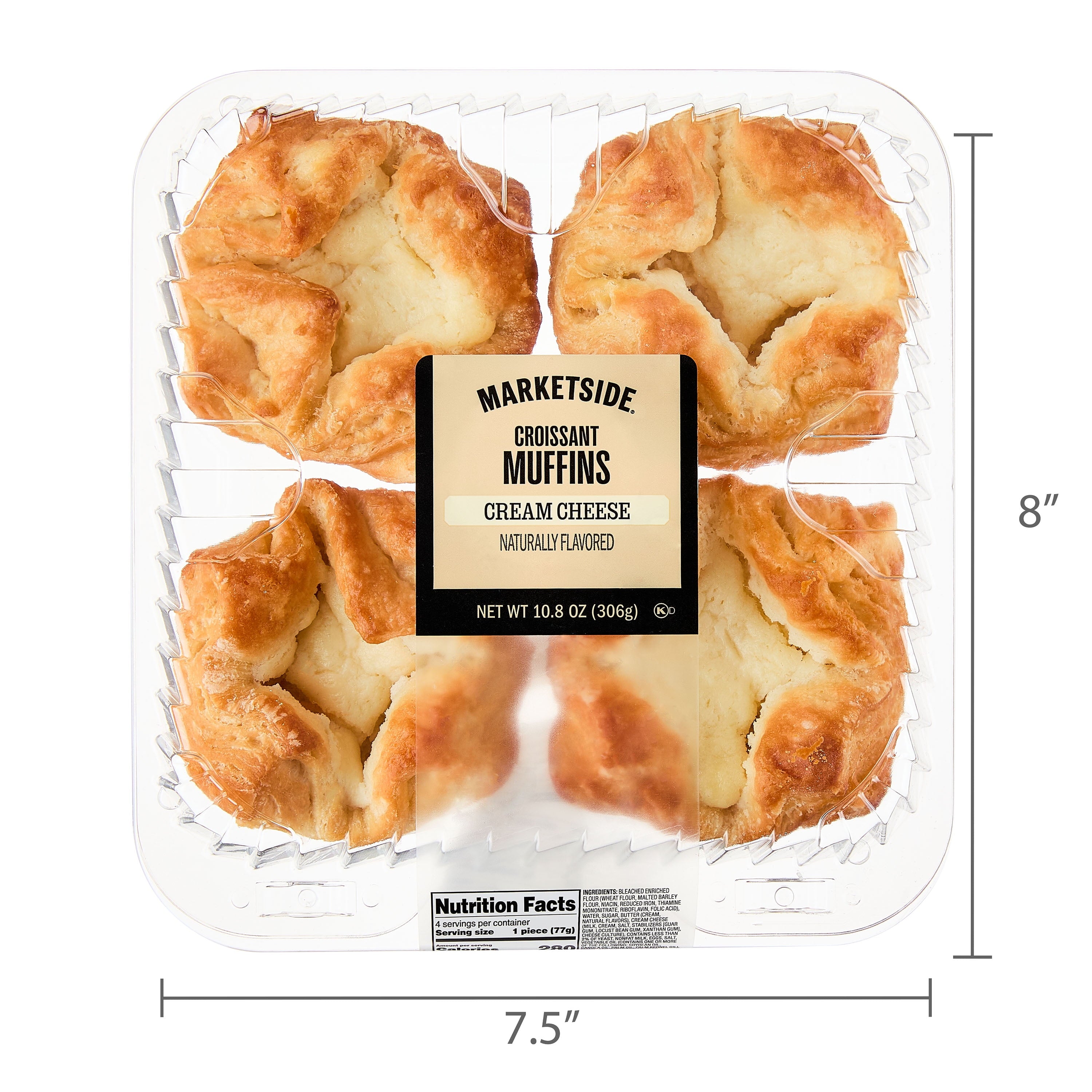 Cream Cheese Croissant Baked Muffins 10.8 Oz 4 Count Marketside