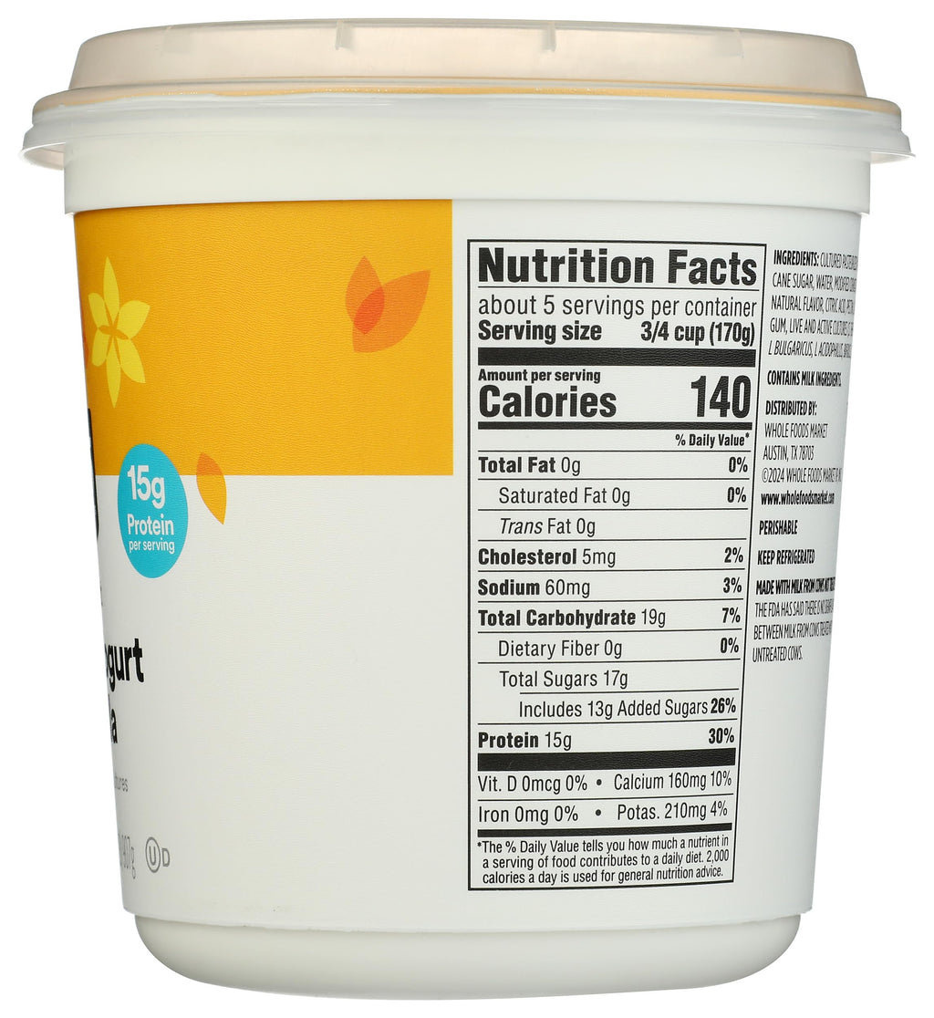 Nonfat Vanilla Greek Yogurt 32 Oz 365 By Whole Foods Market