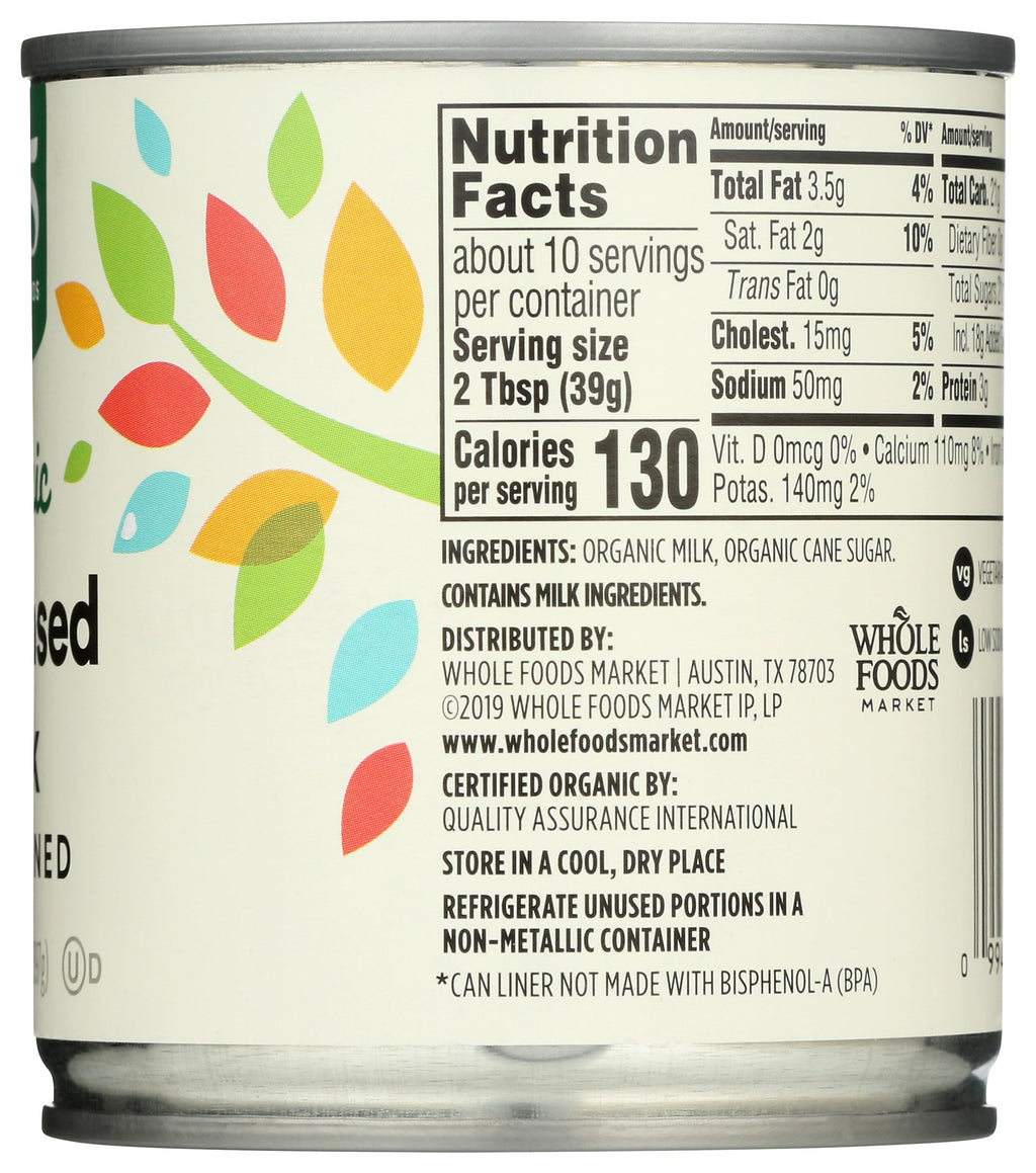 Organic Sweetened Condensed Milk 14 Oz 365 By Whole Foods Market