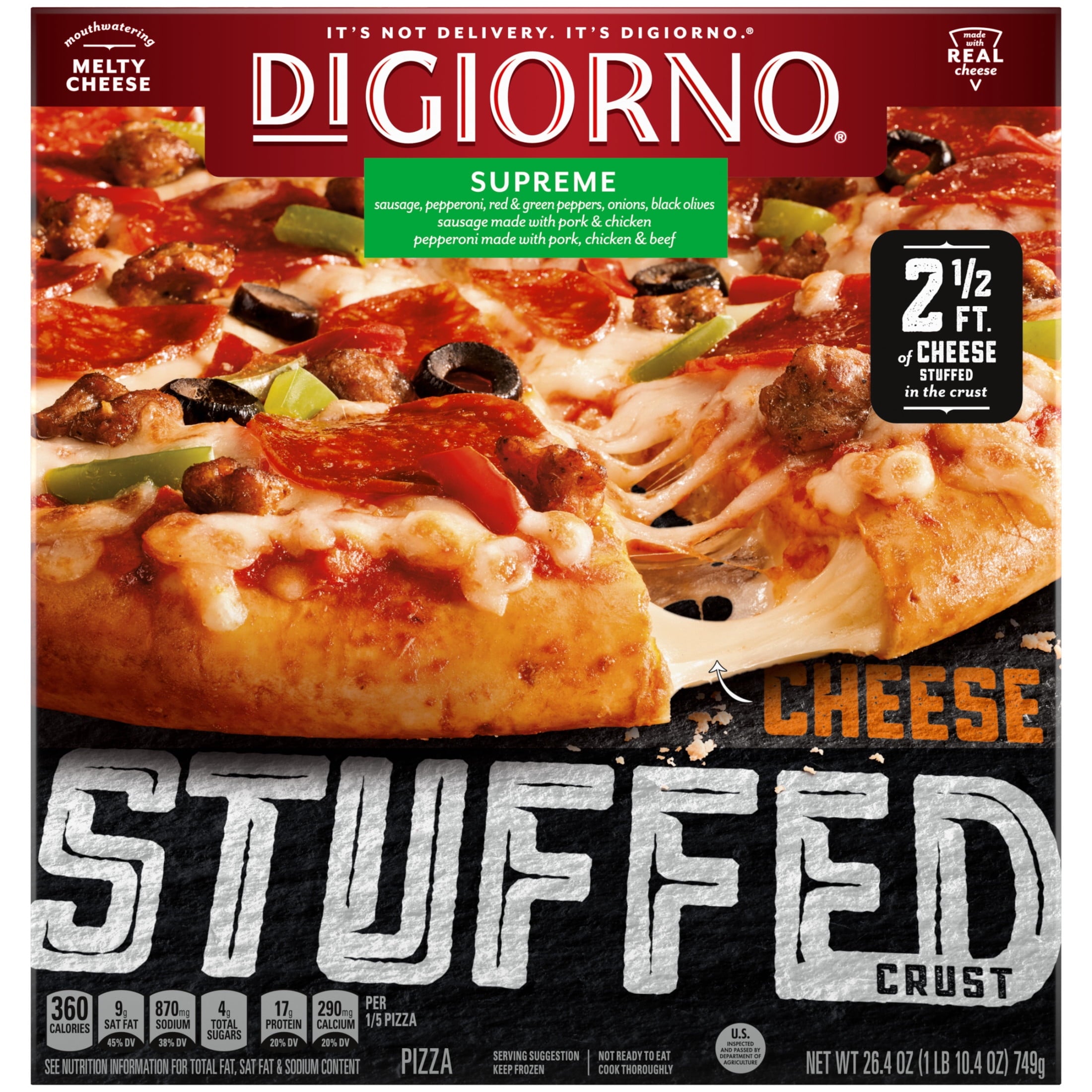DiGiorno Supreme Stuffed Crust Frozen Pizza 26.4 Oz
