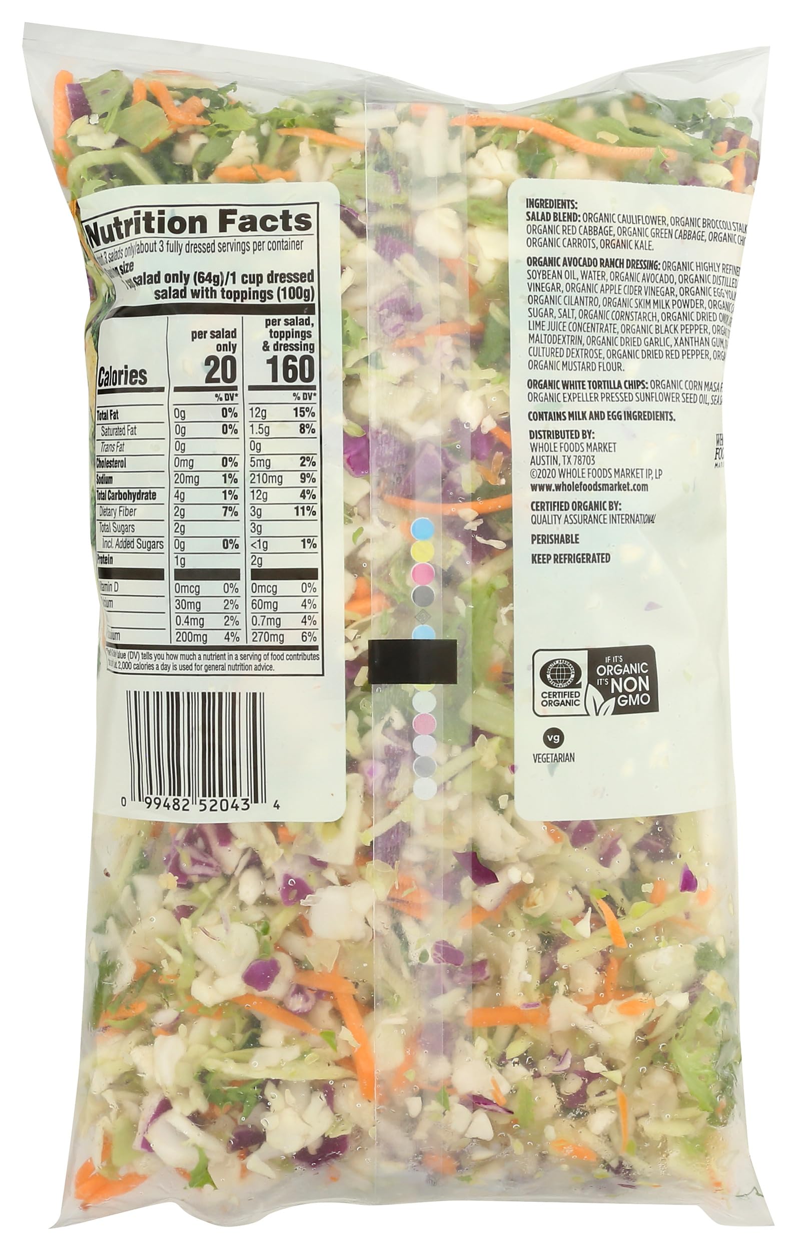 Organic Avocado Ranch Salad Kit 11 Oz 365 By Whole Foods Market