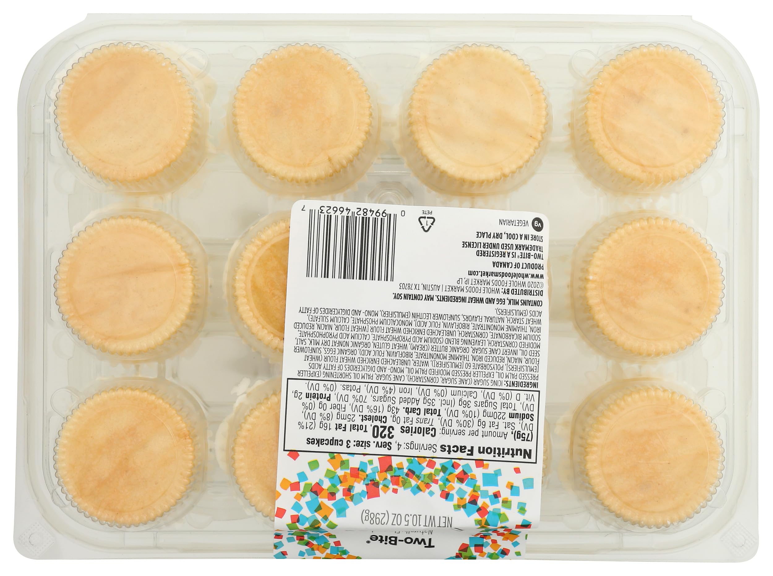 Two-Bite Vanilla Cupcakes 10.5 Oz 365 By Whole Foods Market