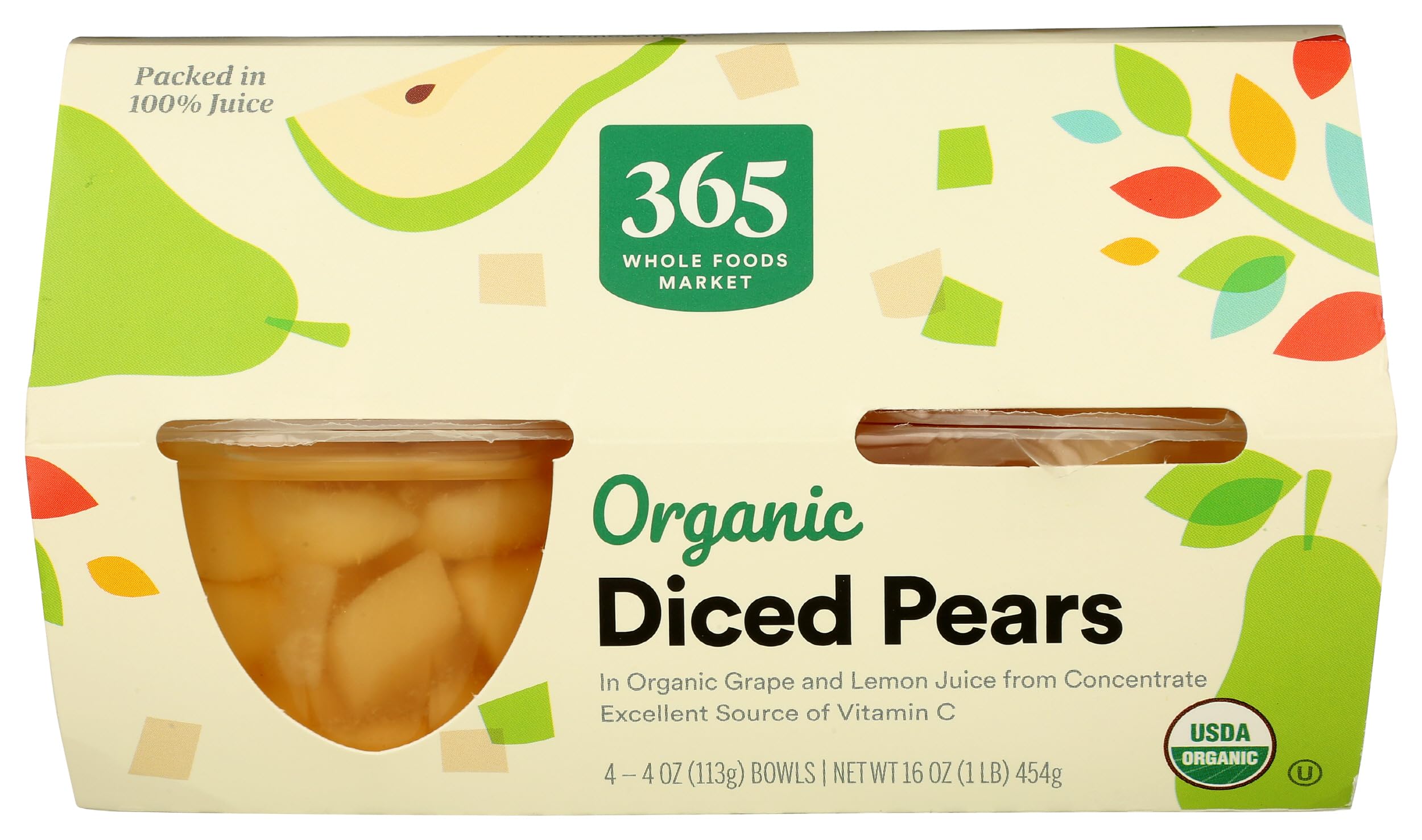 Organic Diced Pears 16 Oz 365 By Whole Foods Market