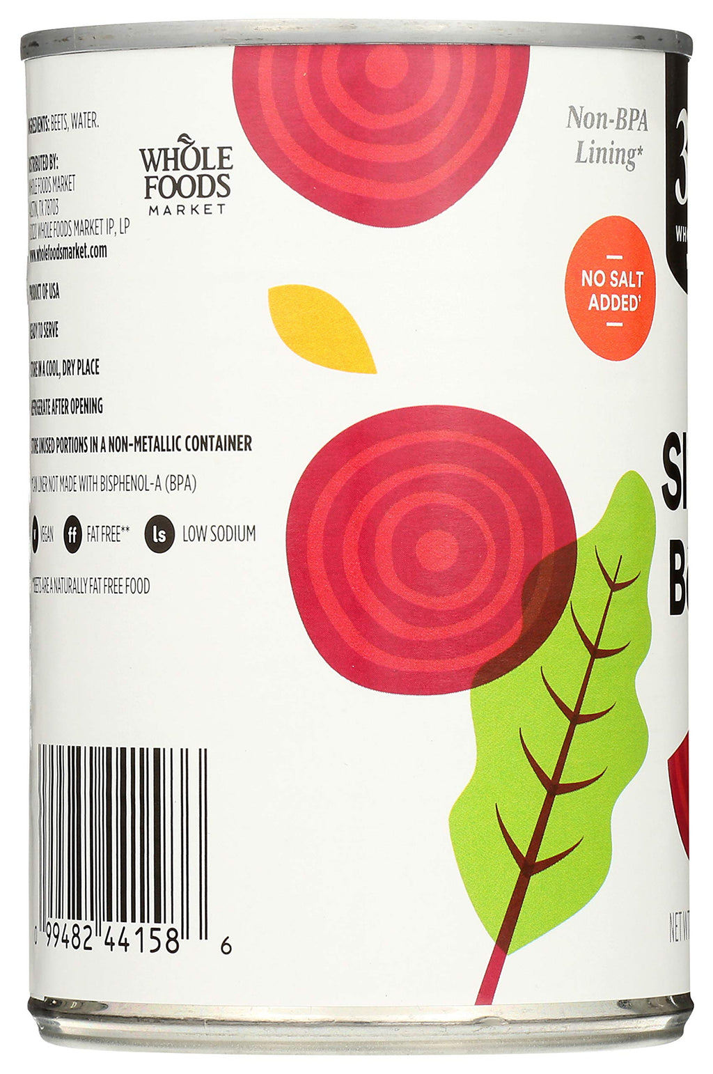 Sliced Beets No Salt Added 15 Oz 365 By Whole Foods Market