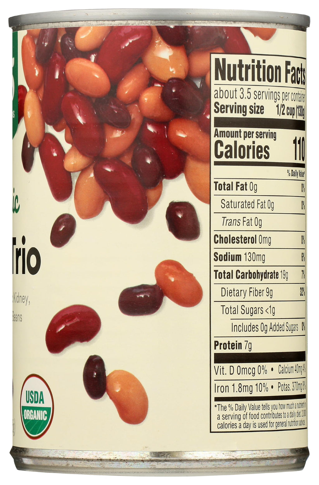 Organic Bean Trio Kidney Pinto & Black Beans 15 Oz 365 By Whole Foods Market
