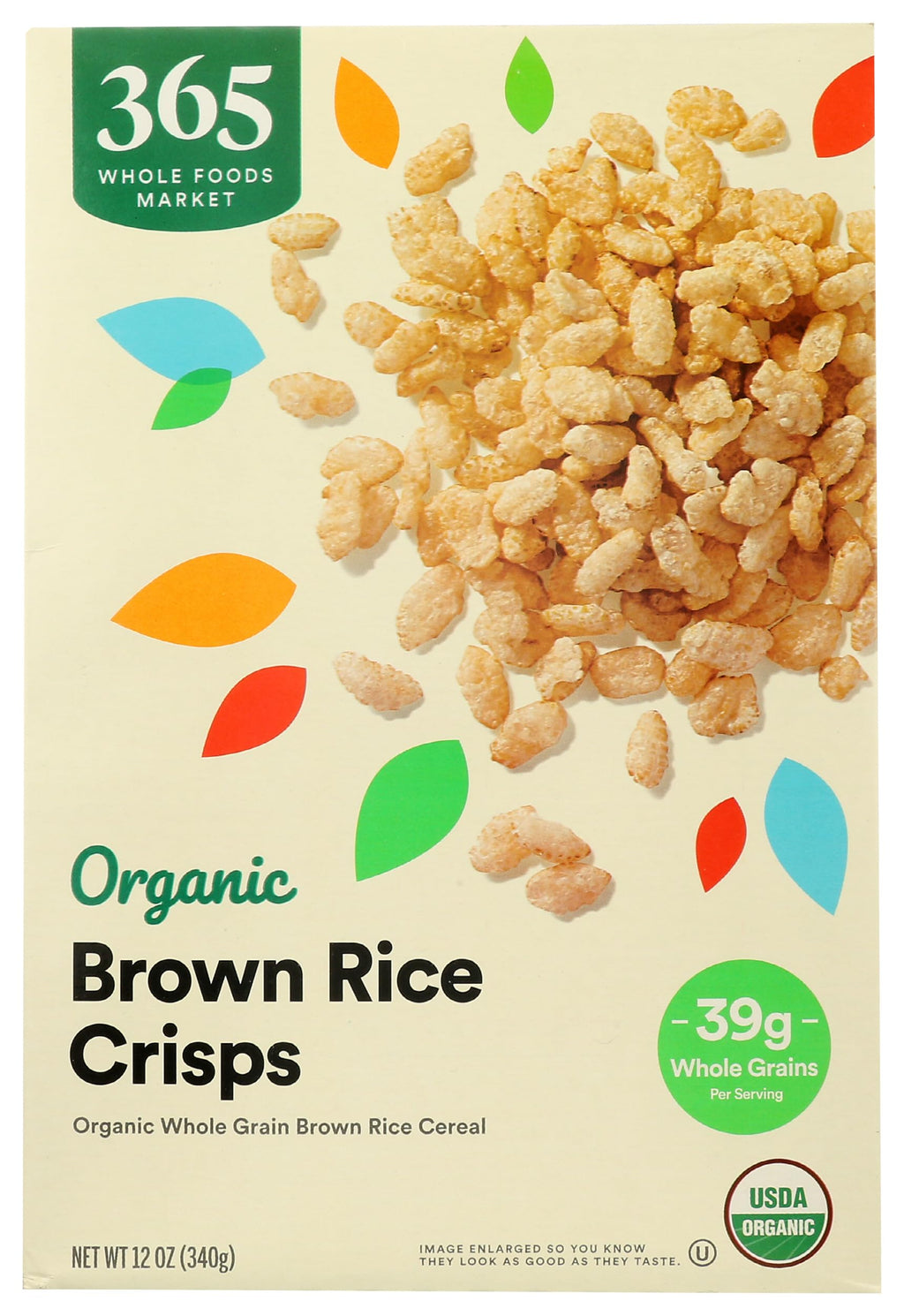 Organic Brown Rice Crisps Cereal 12 Oz 365 By Whole Foods Market