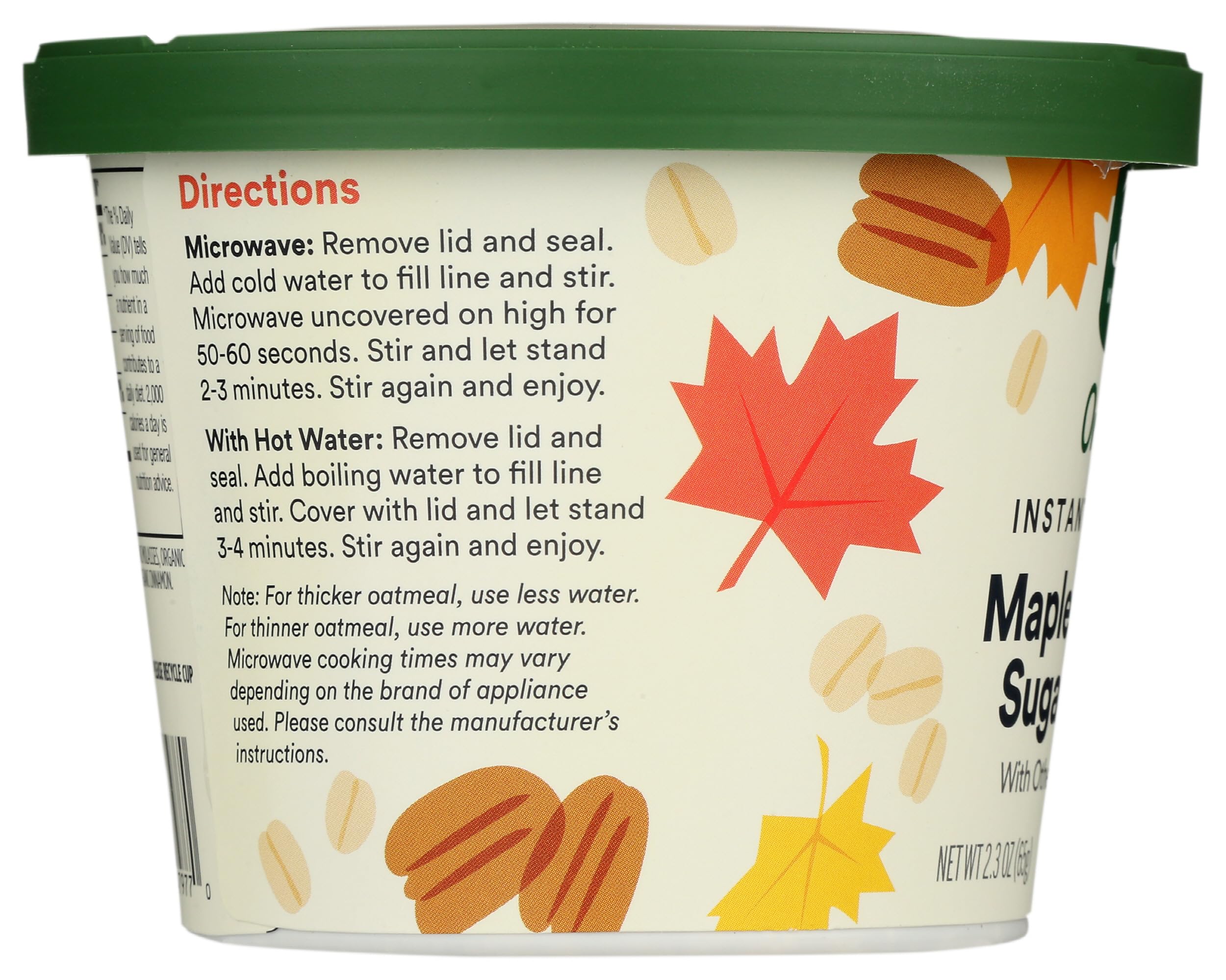 Organic Instant Oatmeal Maple & Brown Sugar Pecan 2.3 Oz 365 By Whole Foods Market